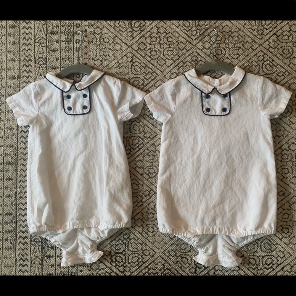 Janie & Jack Linen Collared One Piece